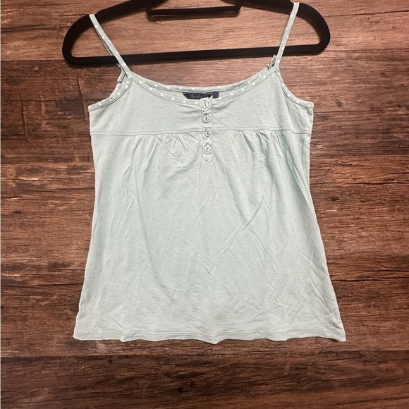 Boden Tops - Boden White and Blue Fitted Camisole Tank Top